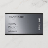 モダン芸術的白黒デザイントレンディープレーン 名刺 (正面)