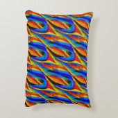 モダン芸術的色彩の鮮やか手数々の色 アクセントクッション (裏面(縦))