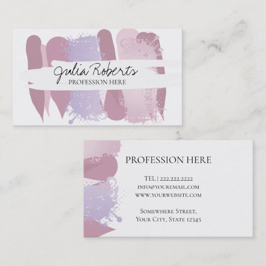 モダン芸術的 名刺 (正面/裏面)