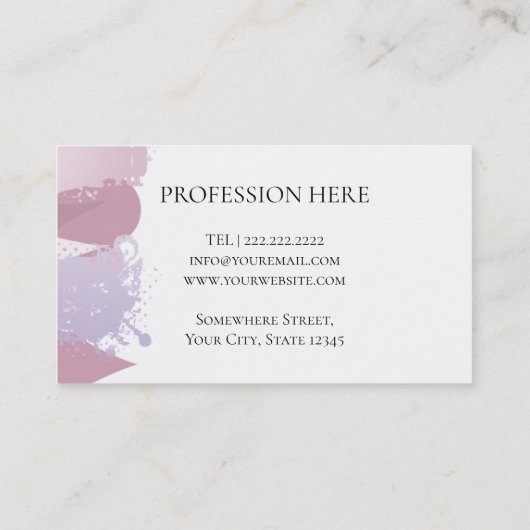 モダン芸術的 名刺 (裏面)