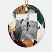 モダン芸術的 |暖ミニマルかい松の円錐写真 セラミックオーナメント (左)