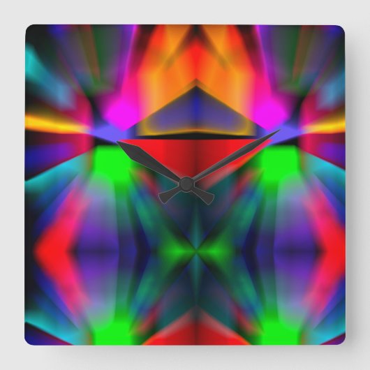 モダン芸 スクエア壁時計 (正面)