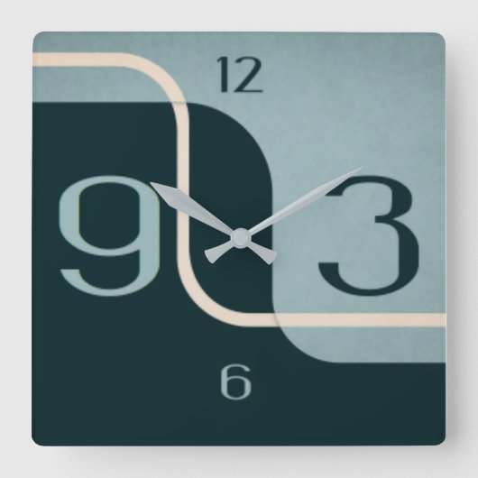 モダン芸 スクエア壁時計 (正面)