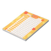 モダン若いオレンジの自己チェッ気にクリスト ノートパッド (回転)