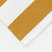 モダン茶色の白ストライプのテンプレート フリースブランケット (角)