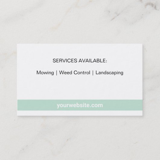 モダン草刈り用具気に名刺 名刺 (裏面)