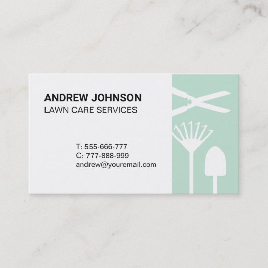 モダン草刈り用具気に名刺 名刺 (正面)