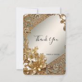 モダン華美フローラサンキューカード サンキューカード (正面)