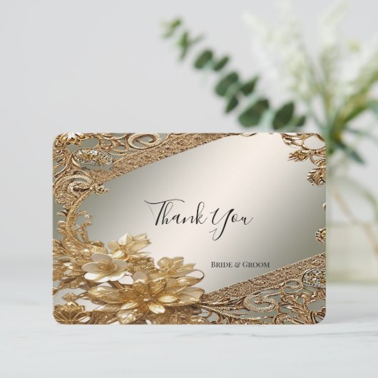 モダン華美フローラサンキューカード サンキューカード (スタンド正面)