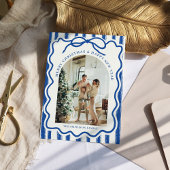 モダン落書き弓アーチ写真クリスマス シーズンカード