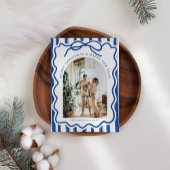 モダン落書き弓アーチ写真クリスマス シーズンカード