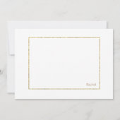 モダン葉エレガントのシンプルサンキューカード サンキューカード (裏面)