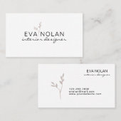 モダン葉シンプルインテリアデザイナー 名刺 (正面/裏面)