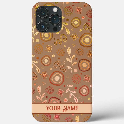 モダン葉トレンディーヴィンテージ名 Case-Mate iPhoneケース (裏面)