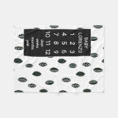 モダン葉ベビー フリースブランケット (正面(横))