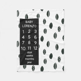 モダン葉ベビー フリースブランケット