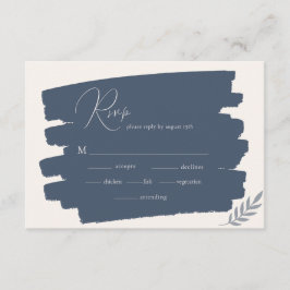 モダン葉ミニマリストフレームRSVPカード エンクロージャーカード