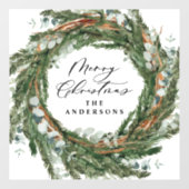 モダン葉ミニマルリース ウィンドウサイン (シート)