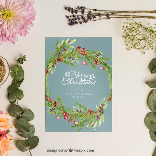 モダン葉ミニマルリース シーズンカード