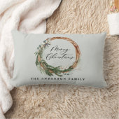 モダン葉ミニマルリース ランバークッション (ブランケット)