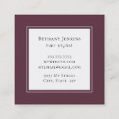 モダン葉ミニマル スクエア名刺 (裏面)