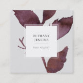 モダン葉ミニマル スクエア名刺 (正面)