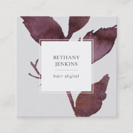 モダン葉ミニマル スクエア名刺