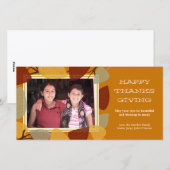 モダン葉感謝祭賛美の シーズンカード (正面/裏面)