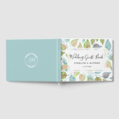 モダン葉水色彩の鮮やかカラフル色 ゲストブック (全面)