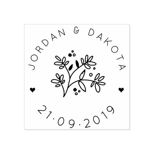 モダン葉発表日を保結婚存 ラバースタンプ (インプリント)