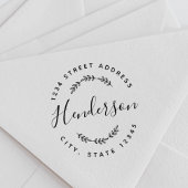 モダン葉結婚丸差出人住所 セルフインキングスタンプ