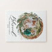 モダン葉賛美リーススタイリッシュスクリプト ジグソーパズル (横)