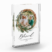 モダン葉賛美リーススタイリッシュスクリプト フォトブロック (左)