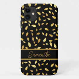 モダン葉金ゴールド名 iPhone 11 ケース