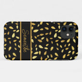 モダン葉金ゴールド名 Case-Mate iPhoneケース (裏面(横))