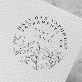 モダン葉 |スモールビジネスのロゴ セルフインキングスタンプ