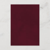 モダン葉Burgundy Grayの詳細結婚QRコード エンクロージャーカード (裏面)