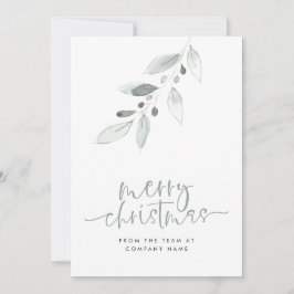 モダン葉Business Logo Script Merry Christmas シーズンカード