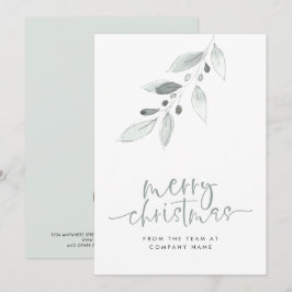モダン葉Business Logo Script Merry Christmas シーズンカード