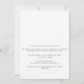 モダン葬儀お祝いライフ招待状 招待状 (裏面)