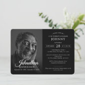 モダン葬儀記念お祝い生涯写真 招待状 (スタンド正面)