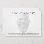 モダン葬儀記念お祝い生涯写真 招待状 (裏面)