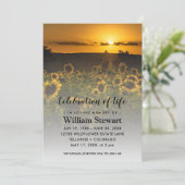 モダン葬 |ひまわりのお祝い 招待状 (スタンド正面)
