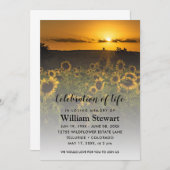 モダン葬 |ひまわりのお祝い 招待状 (正面/裏面)