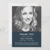 モダン葬 |ネイビーブルーお祝いの生活 サンキューカード