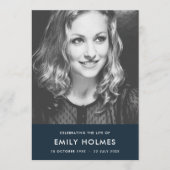 モダン葬 |ネイビーブルーお祝いの生活 プログラム (正面)