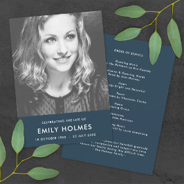 モダン葬 |ネイビーブルーお祝いの生活 プログラム