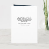 モダン葬 |ネイビーブルー折り畳みサービス注文 プログラム (裏面)