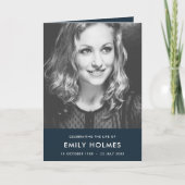 モダン葬 |ネイビーブルー折り畳みサービス注文 プログラム (正面)