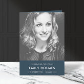 モダン葬 |ネイビーブルー折り畳みサービス注文 プログラム